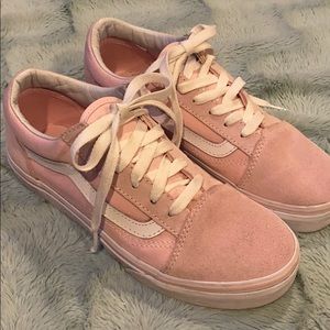Pink Vans lace up Kids size 4